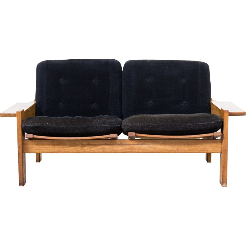 Set of 3 plank armchairs and 1 sofa by Yngve Ekstrom for Swedese - 1960s