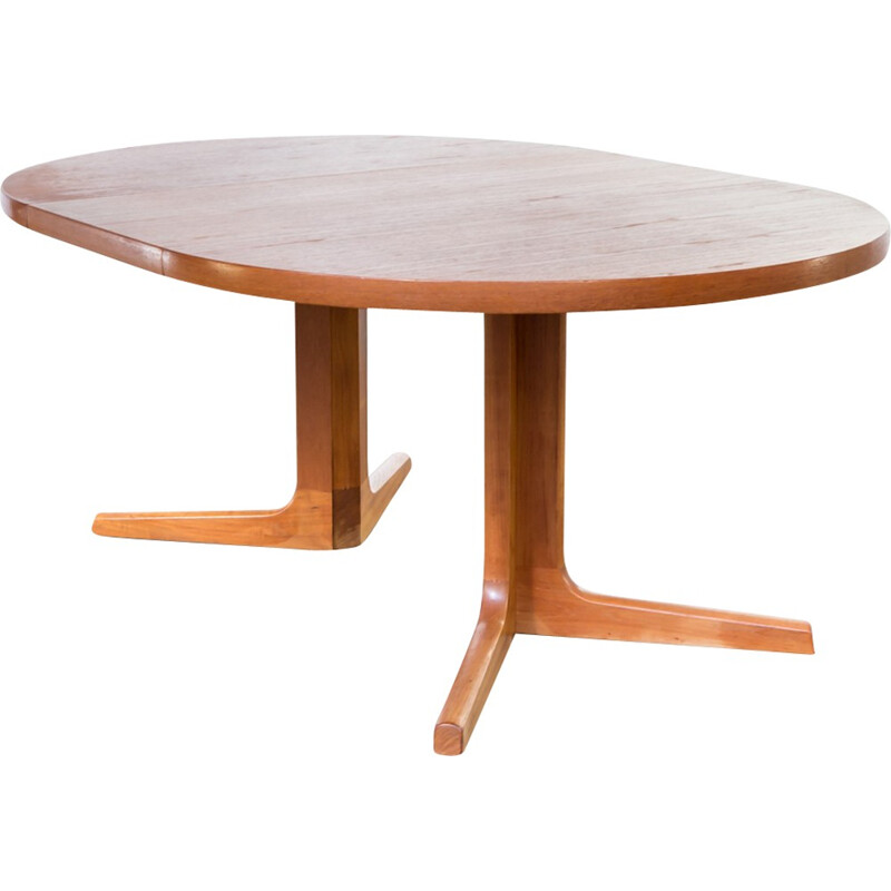 Oval teak dining table produced by AM Mobler - 1960s