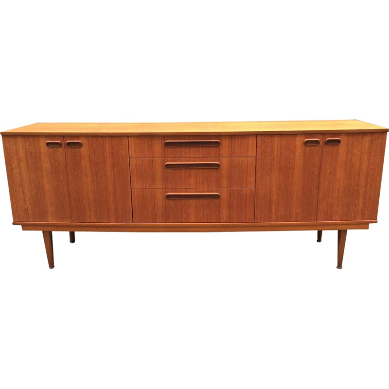 60s teak curved sideboard