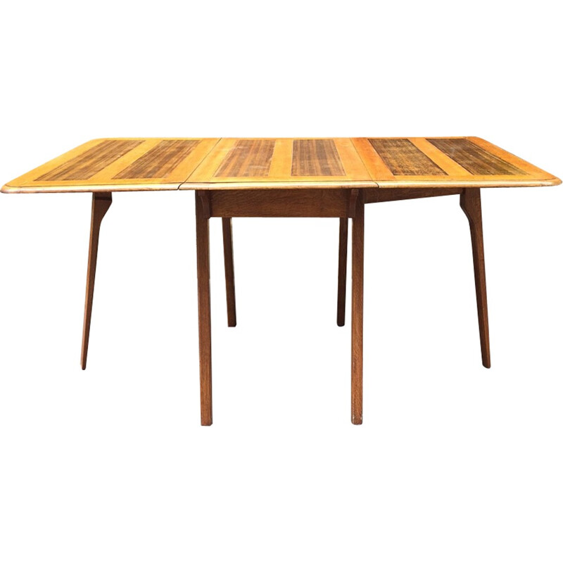 Dining table in wood 2 extensions - 1950s