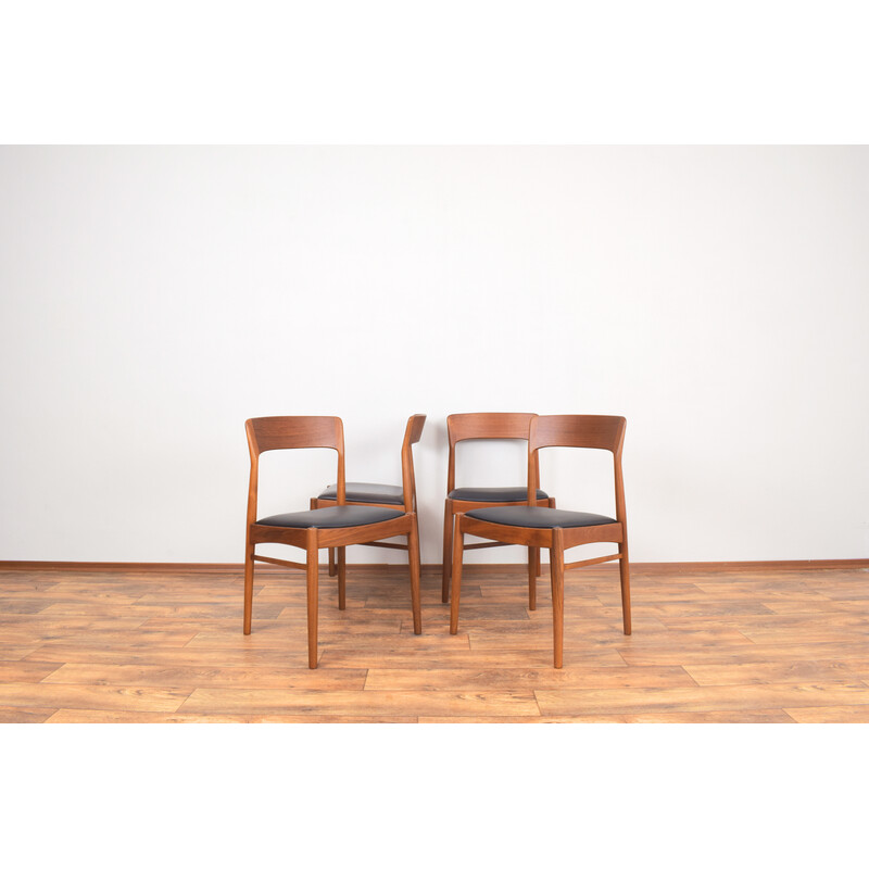 Set of 4 vintage teak chairs by Henning Kjærnulf for Korup Stolefabrik, 1960