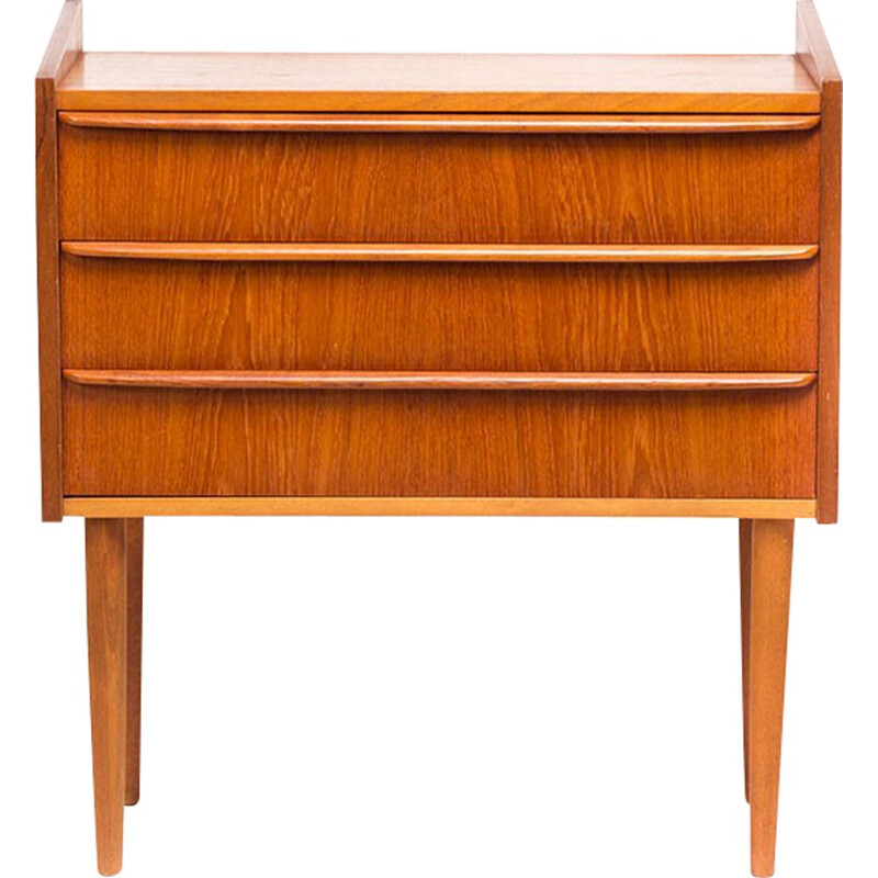 Small midcentury Danish chest of drawers with 3 drawers - 1960s