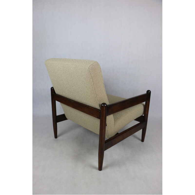 Vintage Gfm-142 armchair in beige bouclé by Edmund Homa, 1970