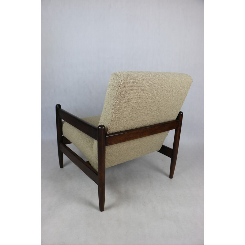 Vintage Gfm-142 armchair in beige bouclé by Edmund Homa, 1970