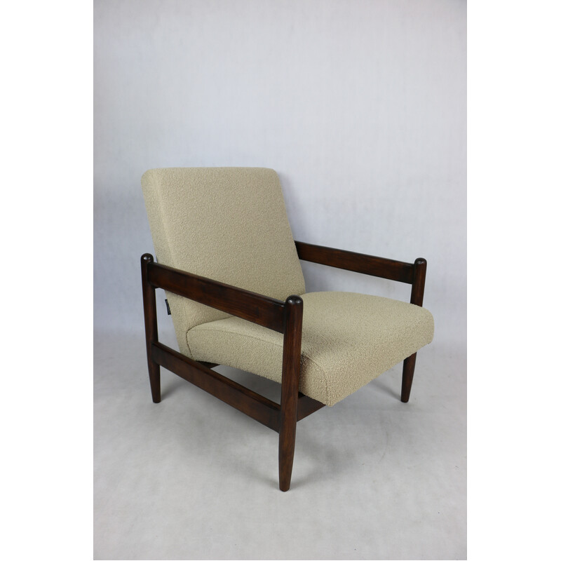 Vintage Gfm-142 armchair in beige bouclé by Edmund Homa, 1970