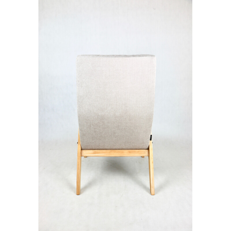 Vintage easy chair in beige fabric by Edmund Homa, 1970
