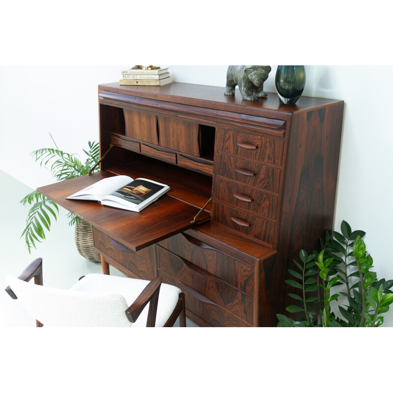 Vintage rosewood writing desk by Erling Torvits for Klim Møbelfabrik, Denmark 1960