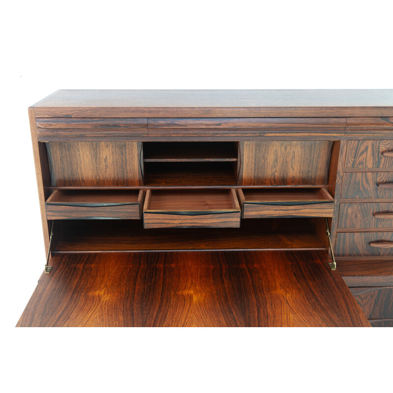 Vintage rosewood writing desk by Erling Torvits for Klim Møbelfabrik, Denmark 1960