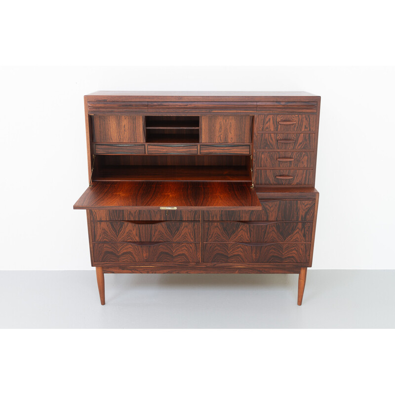 Vintage rosewood writing desk by Erling Torvits for Klim Møbelfabrik, Denmark 1960