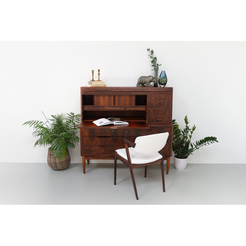 Vintage rosewood writing desk by Erling Torvits for Klim Møbelfabrik, Denmark 1960