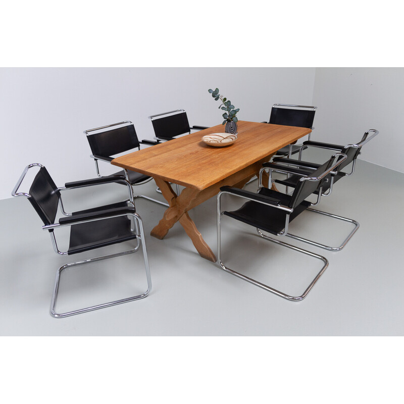 Set of 6 vintage S34 cantilever chairs by Mart Stam for Thonet, Germany 1980