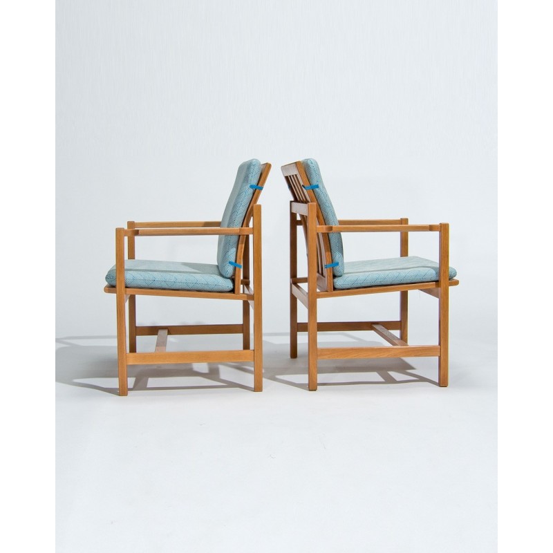 Paire de fauteuils vintage en chêne par Borge Mogensen pour Fredericia Stolefabrik, Danemark 1960