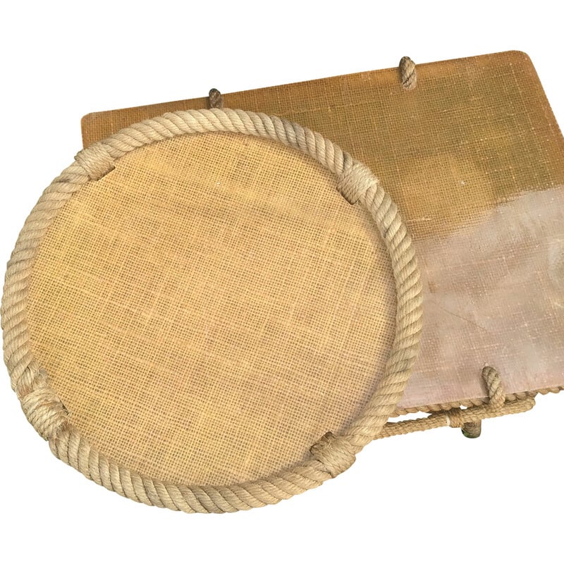 Vintage rope tray by Audoux-Minet