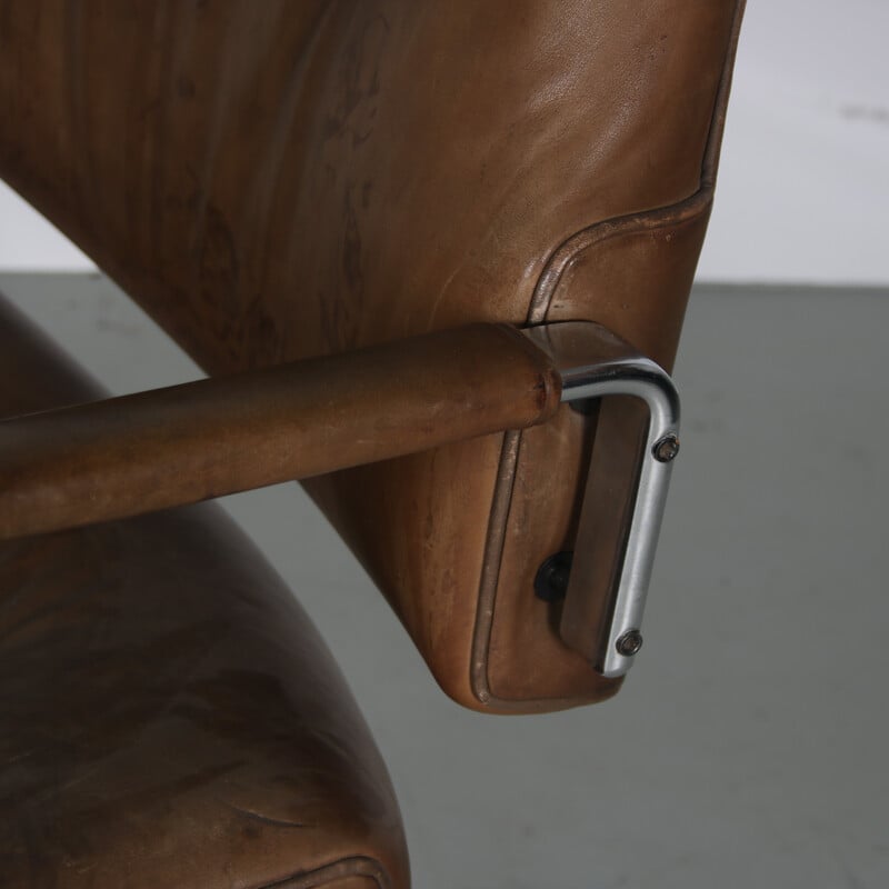 Vintage desk chair in chromed metal by Preben Fabricius and Jorgen Kastholm for Kill International, Denmark 1970