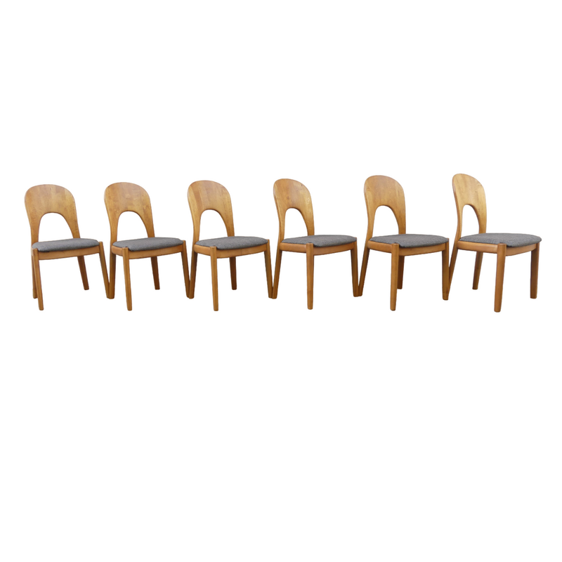 Lot de 6 chaises vintage par Niels Koefoed pour Koefoed’s Hornslet, Danemark 1970