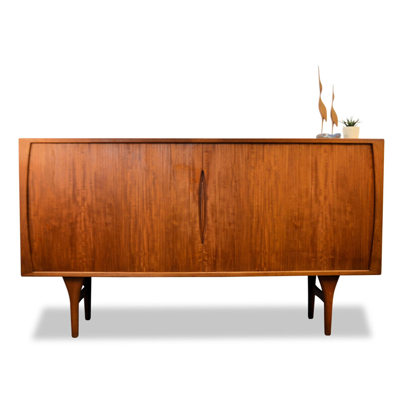 Henning Kjearnulf large teak Danish highboard - 1960s