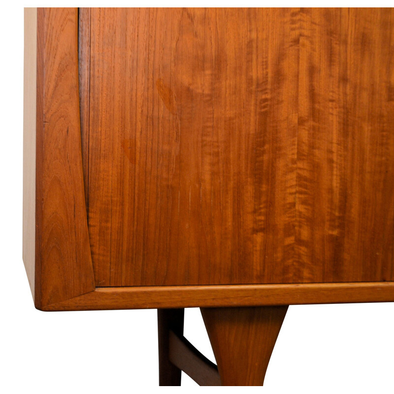 Henning Kjearnulf large teak Danish highboard - 1960s