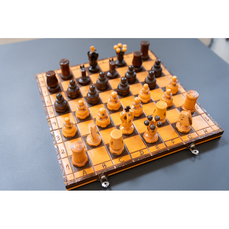 houten schaakbord, 1960