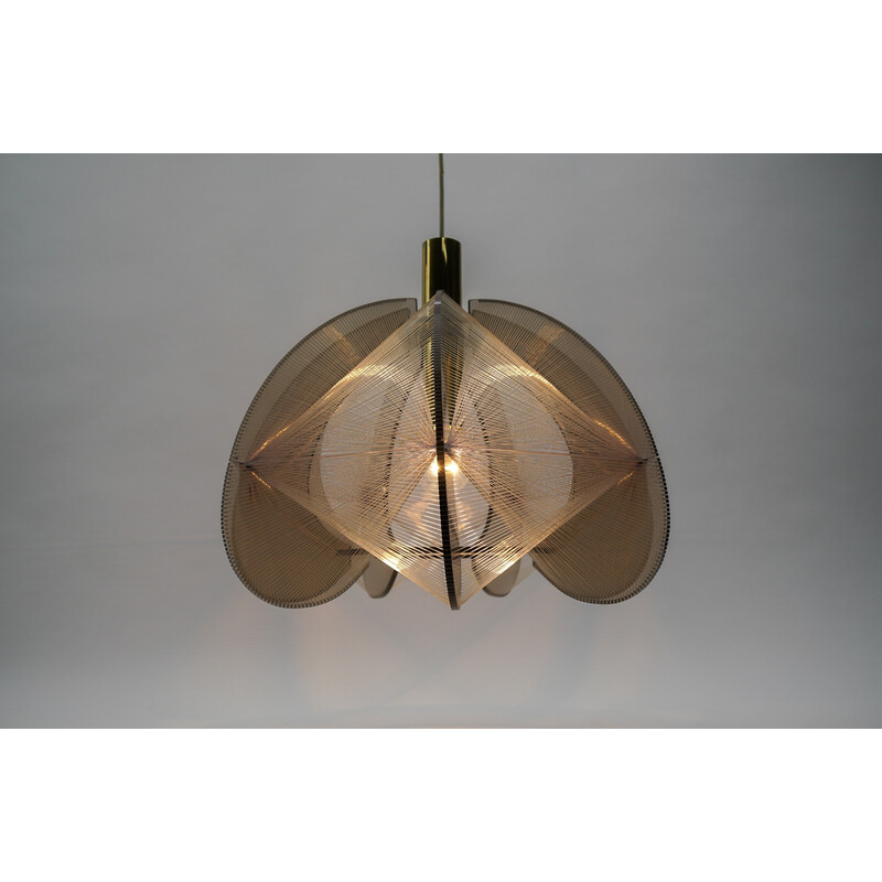 Vintage nylon wire pendant lamp by Paul Secon for Sompex, Germany 1960