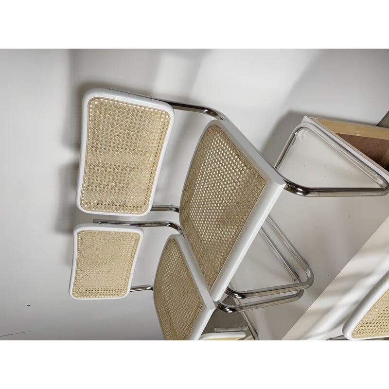 Set of 6 vintage B32 chairs by Marcel Breuer, Italy