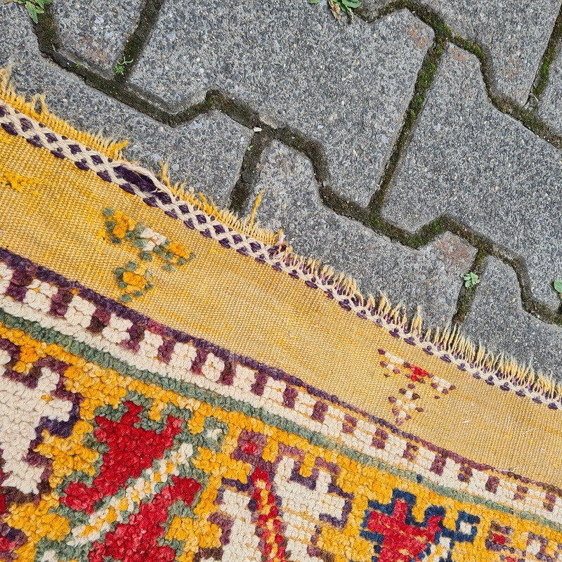 Tapis berbère vintage en laine, Maroc 1960