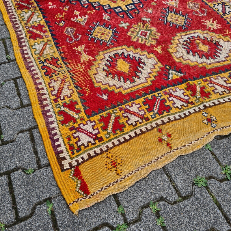 Vintage wool Berber rug, Morocco 1960