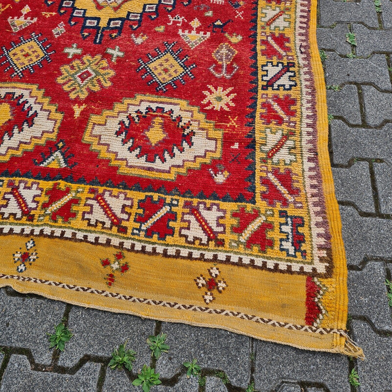 Tapis berbère vintage en laine, Maroc 1960