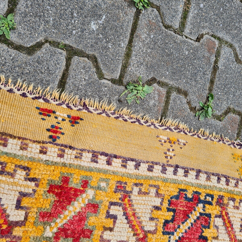 Vintage wool Berber rug, Morocco 1960