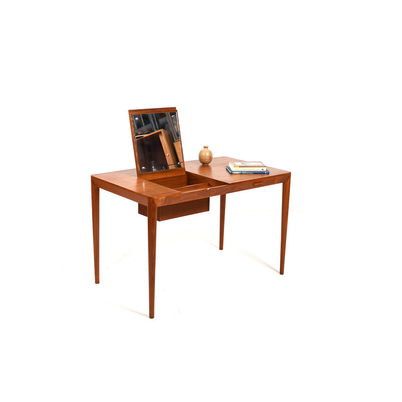 Vintage teak dressing table by Severin Hansen Jr. for Haslev Møbelsnedkeri, Denmark 1958