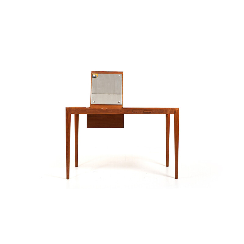 Vintage teak dressing table by Severin Hansen Jr. for Haslev Møbelsnedkeri, Denmark 1958