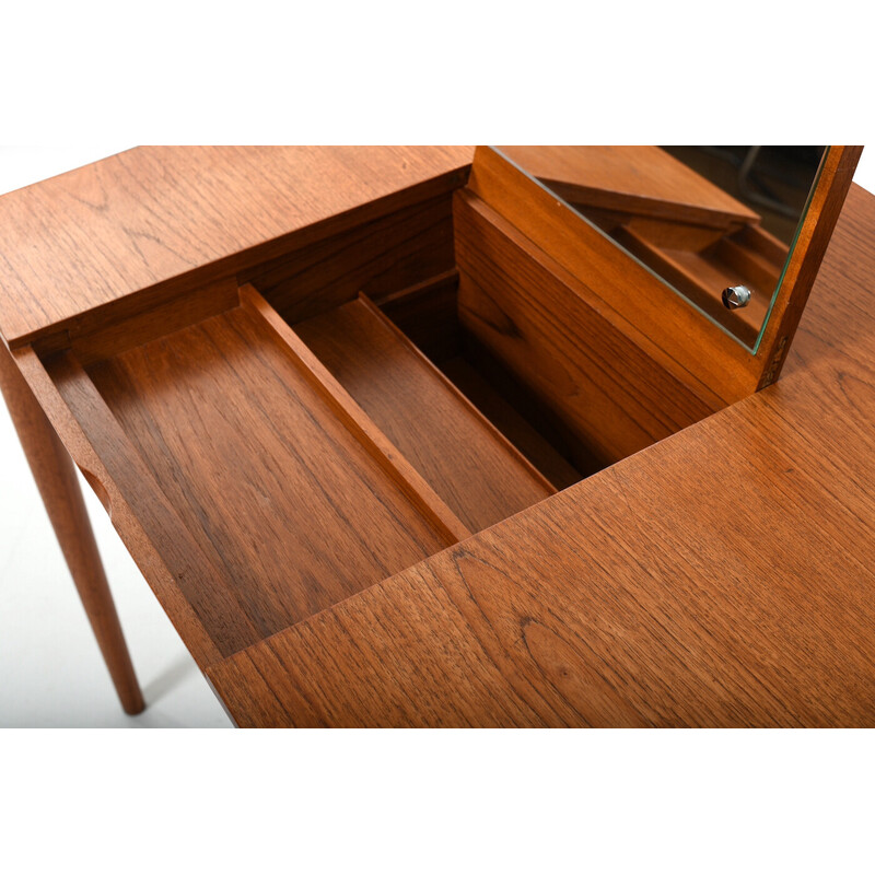 Vintage teak dressing table by Severin Hansen Jr. for Haslev Møbelsnedkeri, Denmark 1958