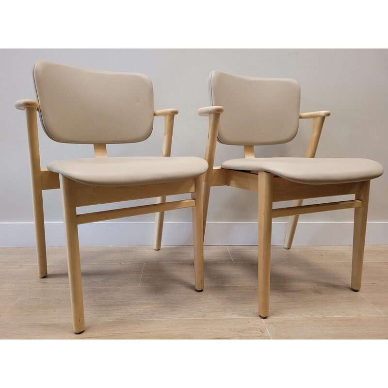 Pair of vintage Domus chairs by Ilmari Tapiovaara, Finland 1950