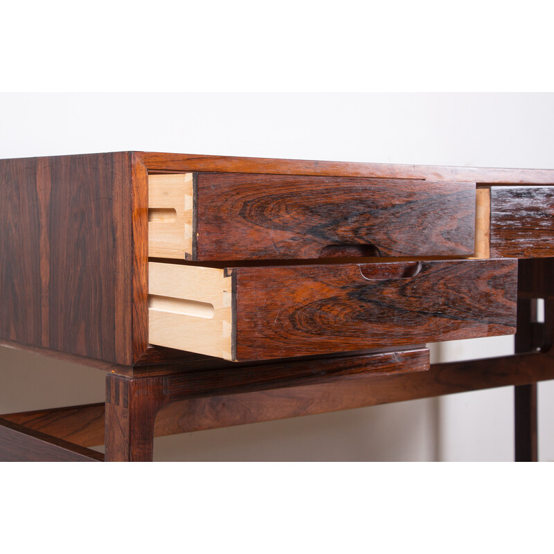 Vintage rosewood desk by Arne Wahl Iversen for Vinde Mobelfabrik, Denmark 1960