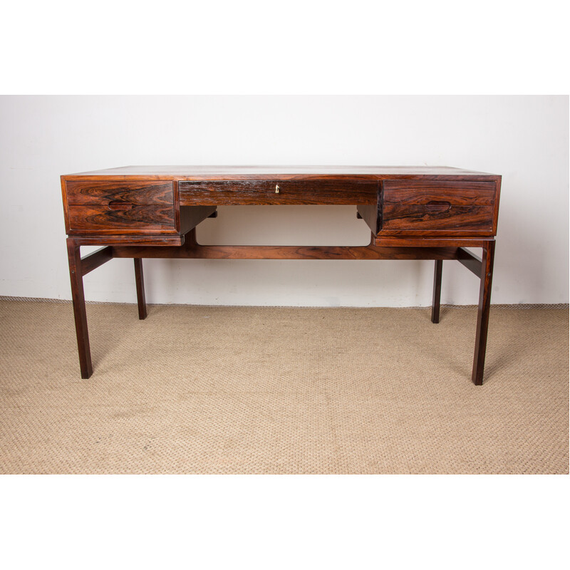 Vintage rosewood desk by Arne Wahl Iversen for Vinde Mobelfabrik, Denmark 1960