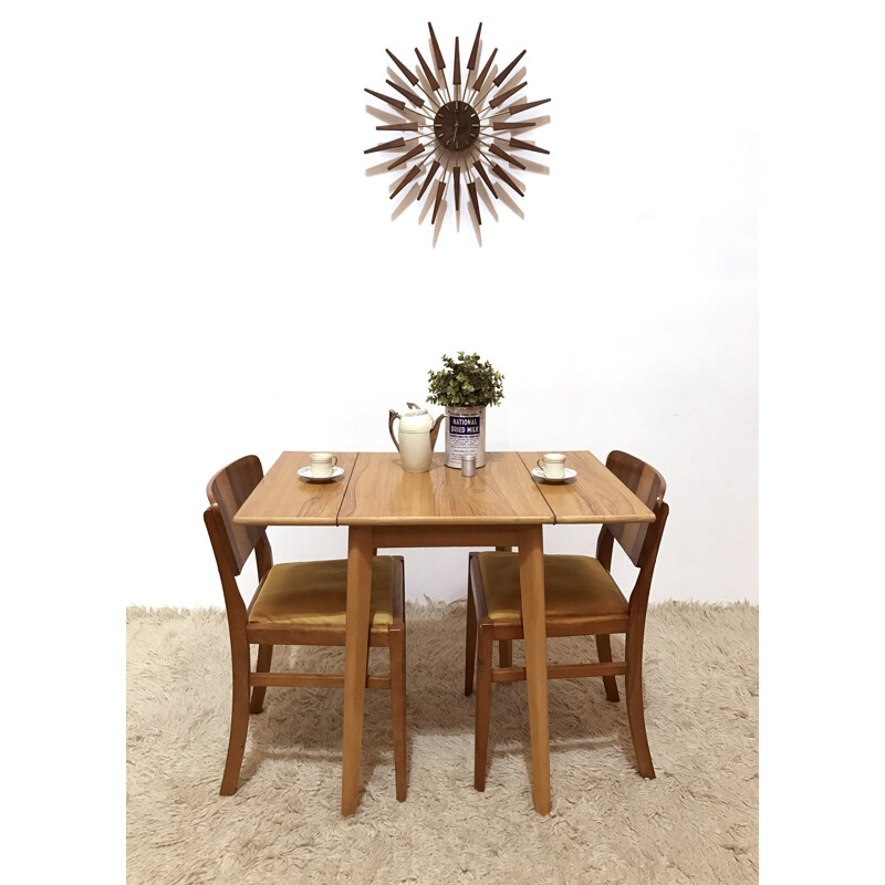 Small formica kitchen drop leaf table - 1950s