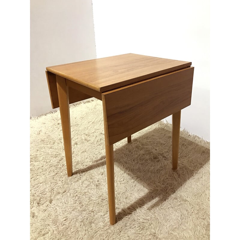 Small formica kitchen drop leaf table - 1950s