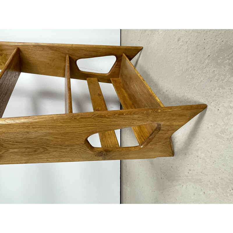 Vintage oak shelf by Pierre Cruège