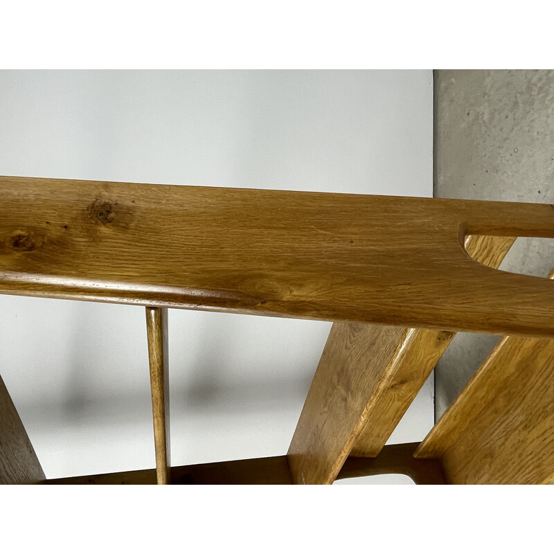 Vintage oak shelf by Pierre Cruège