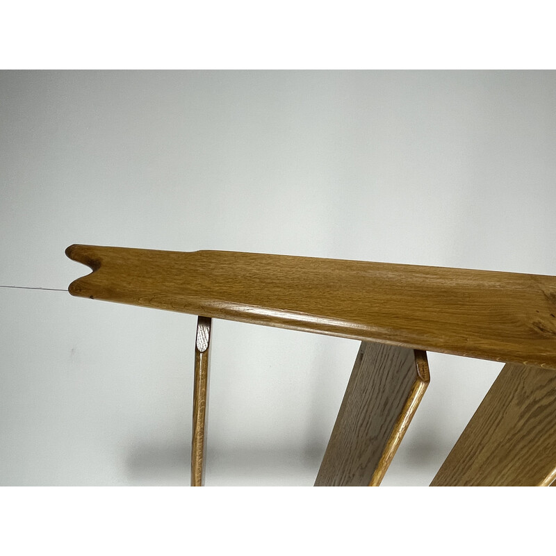 Vintage oak shelf by Pierre Cruège