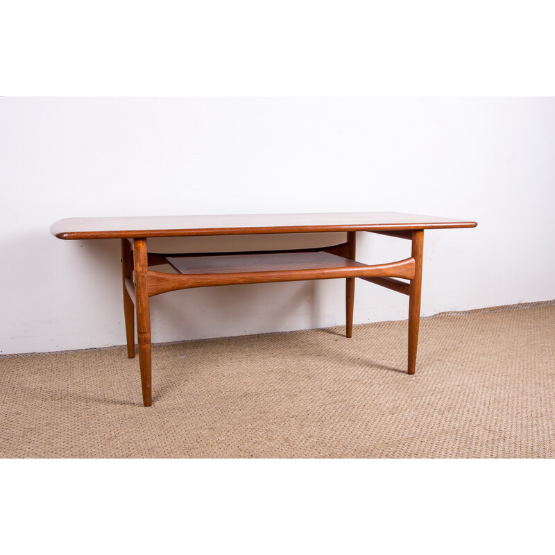 Vintage teak coffee table by Robert Christensen for Arrebo Mobler, Denmark 1960