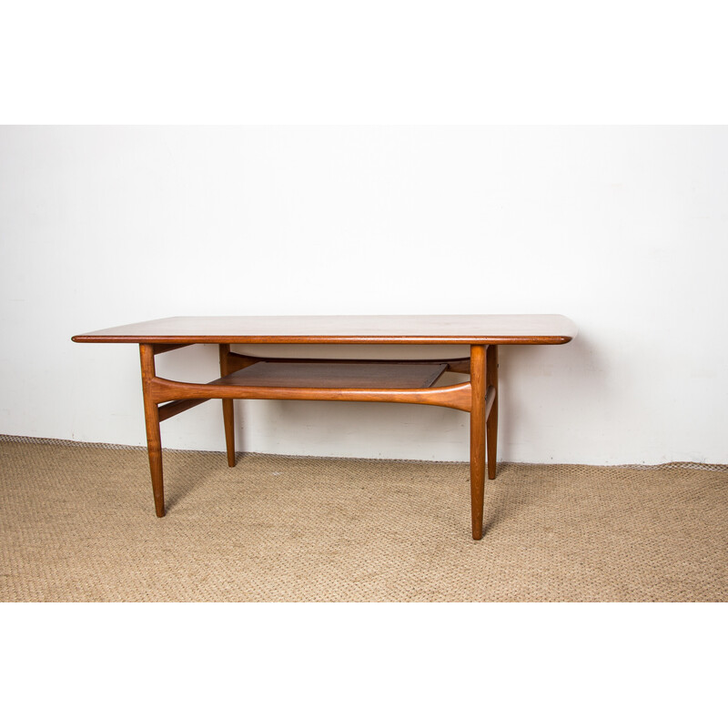 Vintage teak coffee table by Robert Christensen for Arrebo Mobler, Denmark 1960