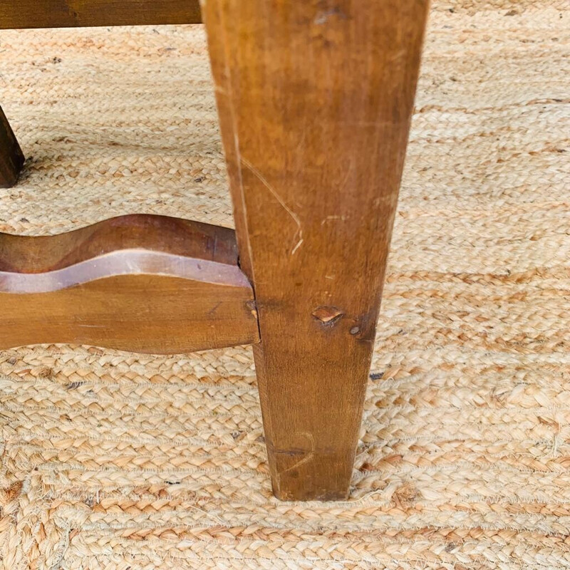 Paire de chaises vintage en bois et paille