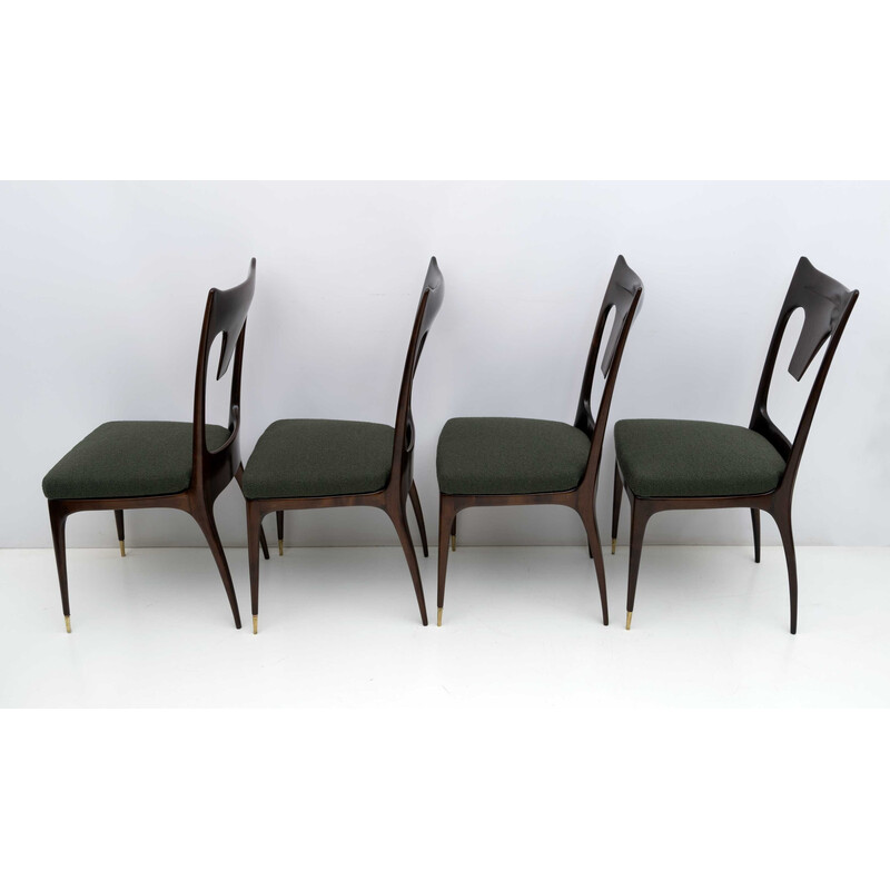 Lot de 4 chaises vintage par Ico et Luisa Parisi pour Ariberto Colombo, 1950