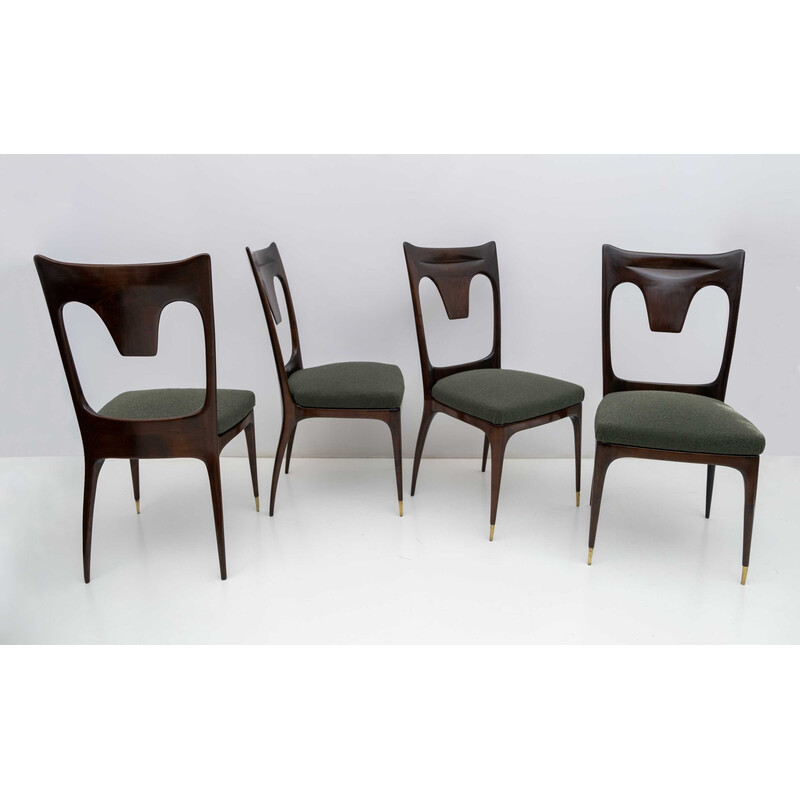 Conjunto de 4 cadeiras vintage de Ico e Luisa Parisi para Ariberto Colombo, 1950