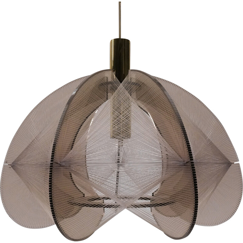 Vintage nylon wire pendant lamp by Paul Secon for Sompex, Germany 1960