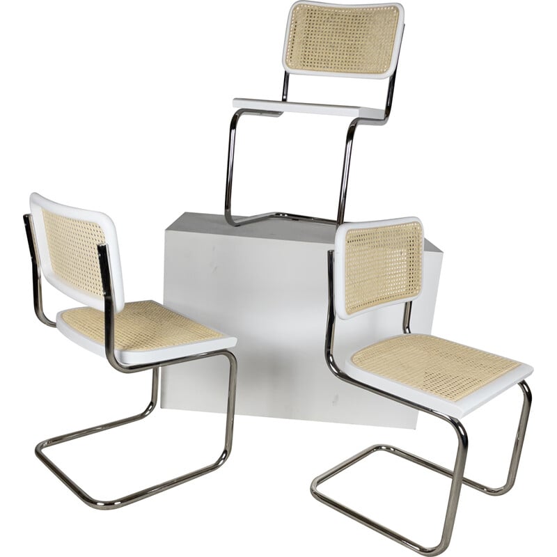 Set of 6 vintage B32 chairs by Marcel Breuer, Italy