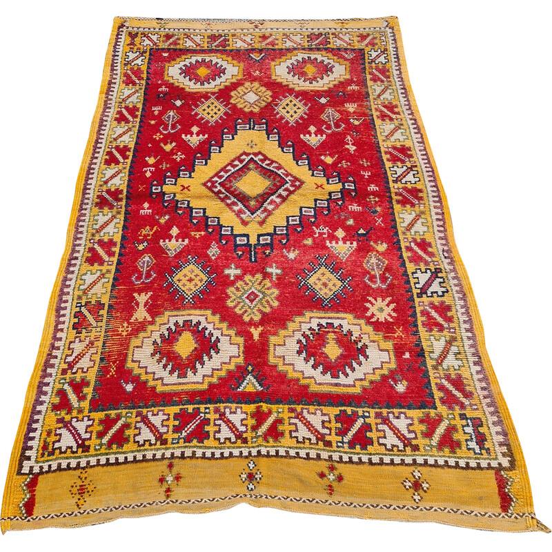 Vintage wool Berber rug, Morocco 1960