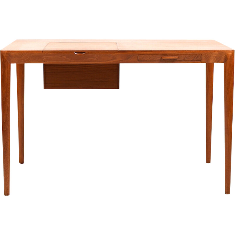 Vintage teak dressing table by Severin Hansen Jr. for Haslev Møbelsnedkeri, Denmark 1958