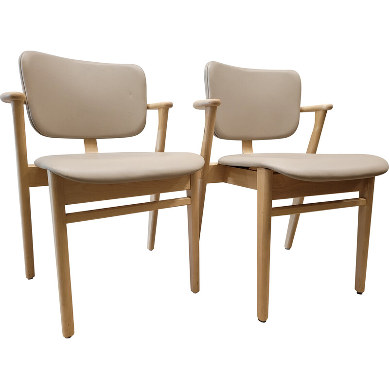 Pair of vintage Domus chairs by Ilmari Tapiovaara, Finland 1950