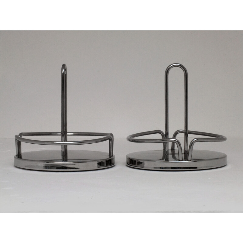Vintage steel containers by Ettore Sottsass for Alessi, 1980